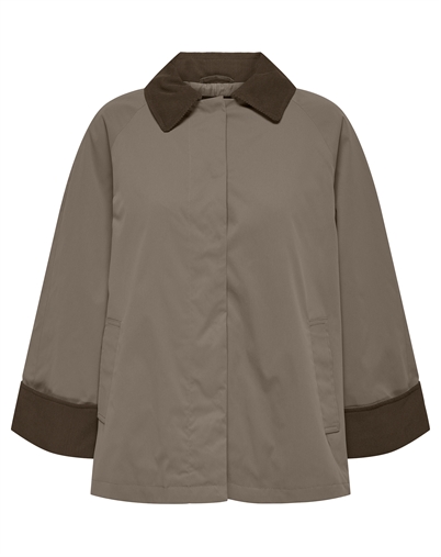 Only - Orchid Mix Cordoroy Parka Jakke - Walnut/Chocolate